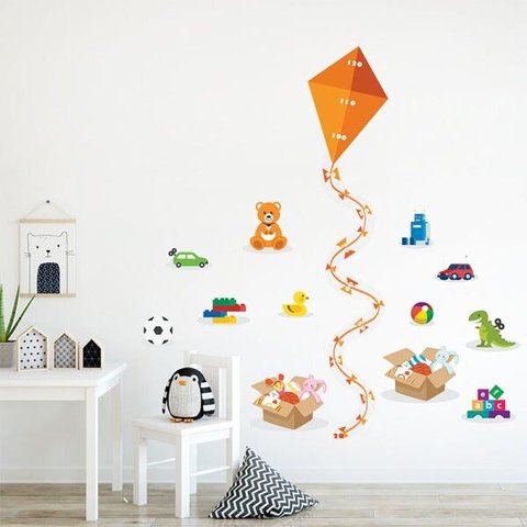 Régua de Crescimento Infantil Brinquedos - 01 Kit Infantil com Régua