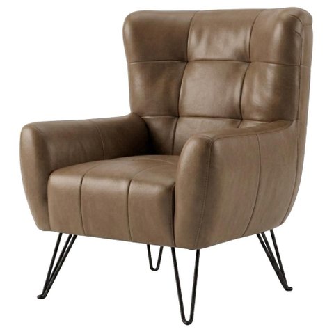 Poltrona Decorativa Malta Pes Ferro Courino Tcs 729 Moll
