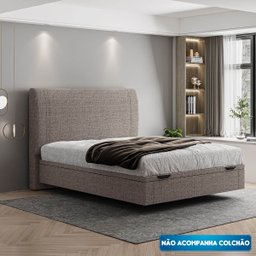 Cama Flutuante Baú Space Casal Linho - Skybox - 1