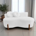 Ver imagem 1 de Namoradeira Sofá Feijão Lounge Orgânica Couro Branco