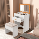 Ver imagem 5 de Penteadeira Compacta C/ Espelho e Gaveta Ideal P/ Maquiagem