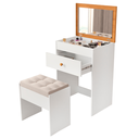 Ver imagem 6 de Penteadeira Compacta C/ Espelho e Gaveta Ideal P/ Maquiagem