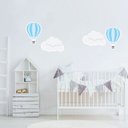 Ver imagem 1 de Adesivo Destacável Nuvens e Balões - Azul