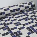 Ver imagem 2 de Adesivo Destacável Pastilha Mix Branco e Azul Marinho - 20 x 20cm - 18 unidades.