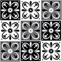Ver imagem 2 de Adesivo Destacável Azulejo Tortosa Preto e Branco - 10 x 10cm - 90 unidades