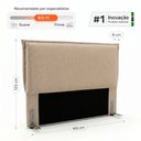 Ver imagem 4 de Cabeceira para Cama Box King Size Virella 195cm Moderna com Frame Linho Bege - Desk Design