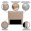 Ver imagem 3 de Cabeceira para Cama Box King Size Virella 195cm Moderna com Frame Linho Bege - Desk Design