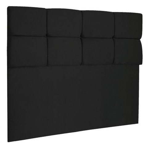 Cabeceira Solteiro 0,90m Nina Suede - Pallazio Cor Preto