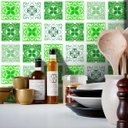 Ver imagem 1 de Adesivo Destacável Azulejo Berga Verde - 20 x 20cm - 18 unidades.