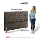 Ver imagem 5 de Cabeceira Cama Box Casal Lylla 140cm Capitonê com Frame Linho Cacau - Abmaza