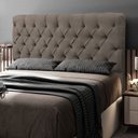 Ver imagem 2 de Cabeceira Cama Box Casal Lylla 140cm Capitonê com Frame Linho Cacau - Abmaza