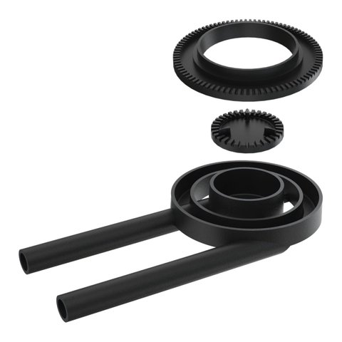 Queimador Duplo Longo Completo Fogão Industrial Ferro 17,2cm