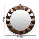 Ver imagem 5 de Espelho Decorativo Redondo com Moldura de Plastíco 3D Rosê 55x55 cm - D’Rossi