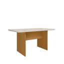 Ver imagem 1 de Mesa Cairo 160x90 Tp MDF/Vd Marrom/Nature/Off White