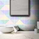 Ver imagem 2 de Adesivo Destacável Azulejo Triângulo Clear - 10 x 10cm - 90 unidades