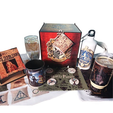 Caixa Presente Supresa Fãs de Hp Hogwarts Alohomora