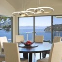 Ver imagem 6 de Lustre Pendente Lumier Capri 48w 84x29cm Led Dourado Bivolt