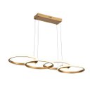 Ver imagem 1 de Lustre Pendente Lumier Capri 48w 84x29cm Led Dourado Bivolt