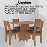 Conjunto Mesa e Cadeiras para Sala de Jantar Mc01 Marrom Novam - 3