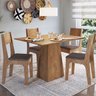 Conjunto Mesa e Cadeiras para Sala de Jantar Mc01 Marrom Novam - 2