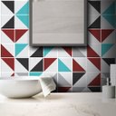 Ver imagem 2 de Adesivo Destacável Azulejo Retângulo Vermelho - 10 x 10cm - 90 unidades