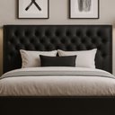 Ver imagem 2 de Cabeceira Casal King 195 Cm Flora Corano Preto - Nexta Casa