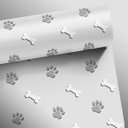 Ver imagem 2 de Papel de Parede Pet Shop Patas Cachorro - Várias Cores - Cinza