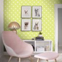 Ver imagem 1 de Papel de Parede Pet Shop Patas Cachorro - Várias Cores - Verde claro