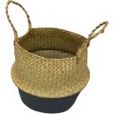 Ver mais imagens de Cesta com Alça Decorativo em Palha 45cm Preto