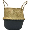 Ver imagem 7 de Cesta com Alça Decorativo em Palha 45cm Preto