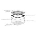 Ver imagem 2 de Pote Hermético Organizador 1 L Linha Block Natural ou