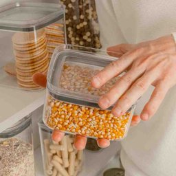 Pote Hermético Organizador 1 L Linha Block Natural ou - 3