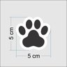 Adesivo Destacável Patas de Cachorro - Preto - 2