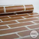 Ver imagem 3 de Papel de Parede Tijolo Rústico - Laranja