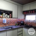 Ver imagem 4 de Papel de Parede Tijolo Rústico - Laranja