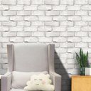 Ver imagem 2 de Papel de Parede Tijolo Rústico - Branco