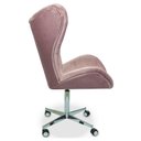 Ver imagem 2 de Poltrona Egg Slim Rosê Jolie Brilho Base Giratória com Rodinhas