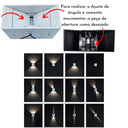 Ver imagem 2 de Luminária Balizador Arandela Slim 6W Branco Quente Sobrepor Quadrada Com Facho De Luz Ajustável Regu