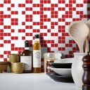 Ver imagem 1 de Papel de Parede Pastilha Clássica Mix - Várias Cores - Branco e Vermelho