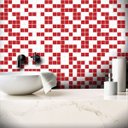 Ver imagem 2 de Papel de Parede Pastilha Clássica Mix - Várias Cores - Branco e Vermelho