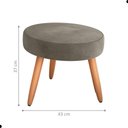 Ver imagem 4 de Conjunto Poltronas e Puff Anari Veludo Cappuccino