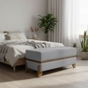 Ver imagem 1 de Puff Recamier Kodama 150 Cm para Sala Quarto Pé de Cama Hall de Entrada Bouclé Premium Luxo