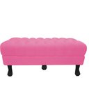 Ver imagem 1 de Recamier Baú Luis Xv Capitonê Retrô 140cm Suede Rosê Pés Madeira Mz Decor