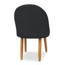 Ver imagem 4 de Cadeira Decorativa Estofada Para Sala Recepção Cozinha Lua Star Veludo Cinza Escuro Do Lar Móveis e