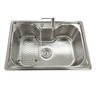 Cuba Para Cozinha Gourmet Petra Aço Inox Escovado 66x45CM - 1
