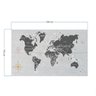 Painel Adesivo Mapa Mundi - 1,16 x 1,90m - 3