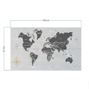 Ver imagem 3 de Painel Adesivo Mapa Mundi - 1,16 x 1,90m