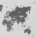 Ver imagem 2 de Painel Adesivo Mapa Mundi - 1,16 x 1,90m
