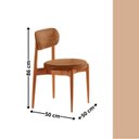 Ver imagem 4 de Conjunto Sala de Jantar Mesa Hope Tampo 120cm Redondo Laminado e 4 Cadeiras Hope Soft Marrom/Star PU