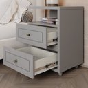 Ver imagem 6 de Mesa de Cabeceira 2 Gavetas Nova York Cinza Espresso Móveis